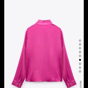 Zara tied satin blouse